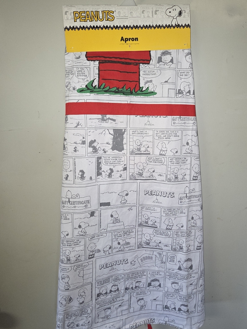 Peanuts Apron with Red & Green Highlights